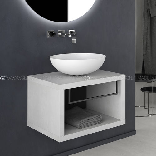 Meuble vasque suspendu - Imai 60 - GLASS DESIGN Srl - en bois / contemporain / sans porte