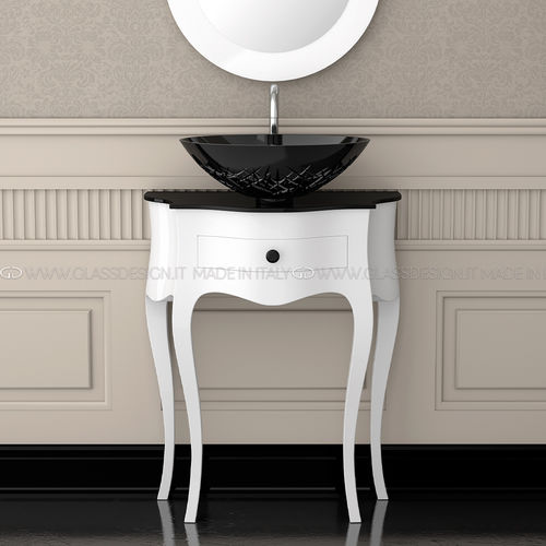 Meuble vasque à poser - CANTO SMALL / CANTO XL - GLASS DESIGN Srl - en bois / en verre / de style