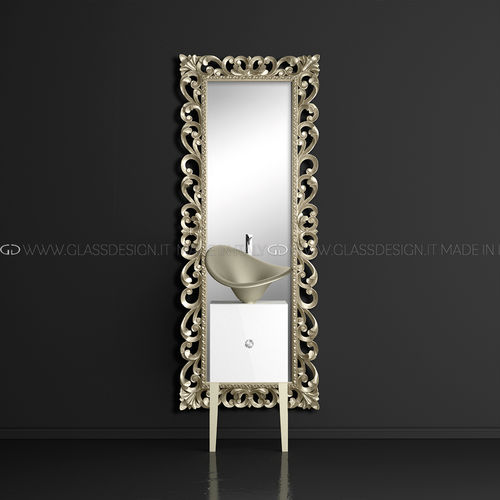 Meuble vasque à poser - MONNALISA PRESTIGE / FLORENCE / CLASS - GLASS DESIGN Srl - en bois / contemporain / 1 porte