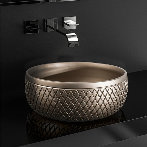 Vasque à poser - COLLE - GLASS DESIGN Srl - en céramique / fait main / ronde