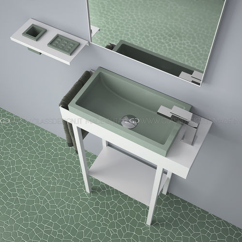 Meuble vasque à poser - KOSTA PLUS - GLASS DESIGN Srl - en acier inoxydable / en VetroFreddo® / contemporain