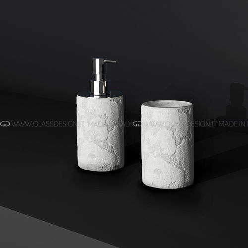 Distributeur de savon professionnel - LUNA - GLASS DESIGN Srl - à poser / en verre / manuel
