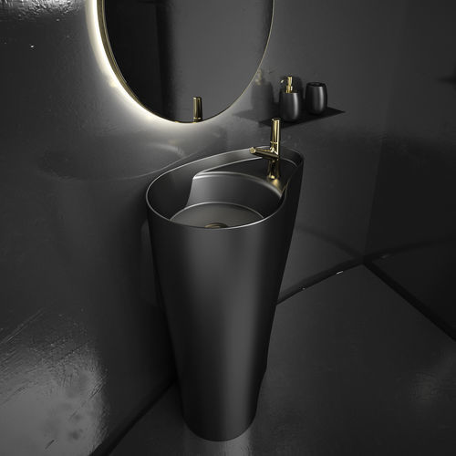 Vasque sur pied - KHORUS - GLASS DESIGN Srl - en VetroFreddo® / sans trou / sans trop-plein