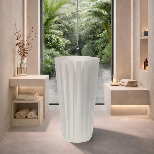 Vasque sur pied - AQUARAMA - GLASS DESIGN Srl - en VetroFreddo® / ronde / sans trou