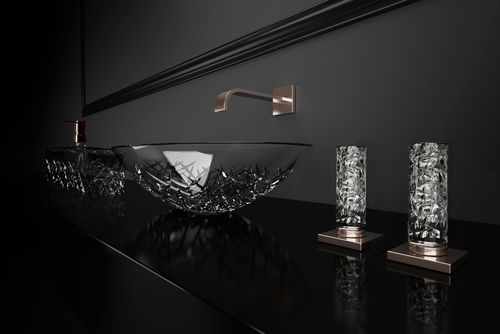Mélangeur de vasque - GLAMOROUS ICE CYPRUM - GLASS DESIGN Srl - à poser / en cristal / de salle de bain