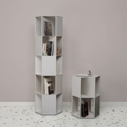 Bibliothèque contemporaine - Hexagon - Quodes - en acier à revêtement par poudre / en aluminium extrudé / blanche