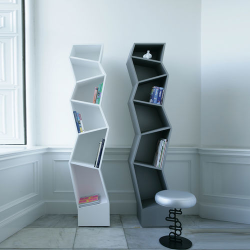 Bibliothèque contemporaine - Empire - Quodes - en MDF laqué / blanche / noire