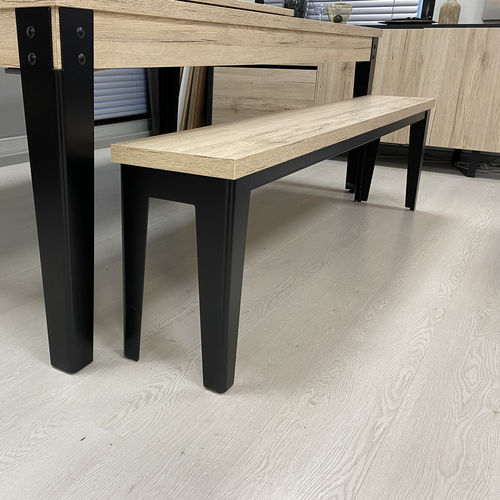 Banc contemporain - FACTORY - EUROBILLARDS - en bois massif / en acier peint / stratifié