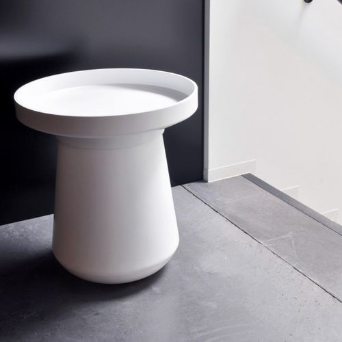 Table d'appoint contemporaine - PADO  - XLBoom - en bambou / ronde / avec rangement