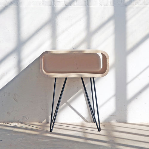 Table d'appoint contemporaine - METRO END - XLBoom - en bois / en métal / rectangulaire
