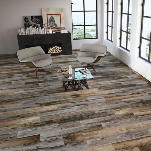 Carrelage en porcelaine - BARNWOOD - AZULEJOS BENADRESA - mat / à relief / d'intérieur