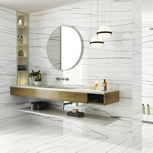 Carrelage en porcelaine - DAREN - AZULEJOS BENADRESA - poli / brillant / d'intérieur