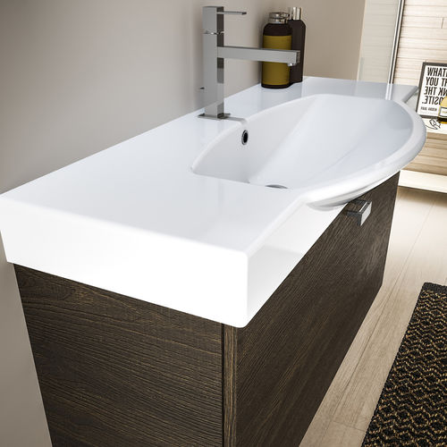 Vasque à encastrer - CONSOLLE - AZZURRA ARREDOBAGNO - en céramique / en bois / avec tiroir intégré