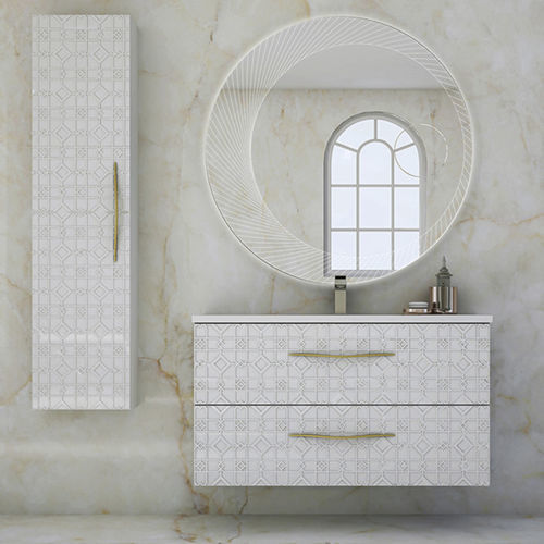 Meuble vasque suspendu - MIAMI - BADEN HAUS - en chrome / contemporain / avec porte