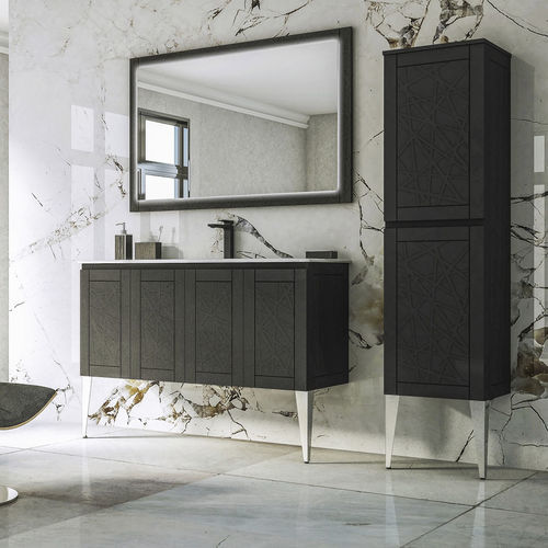 Meuble vasque suspendu - AMERICA - BADEN HAUS - en chrome / de style / avec porte