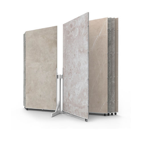 Présentoir à carrelage en métal - BR030B - BORA CELIK - double-face / à panneau / pour commerce