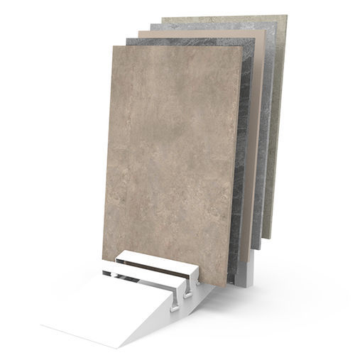 Présentoir à carrelage en bois - BC067A - BORA CELIK - en métal / unilatéral / à panneau