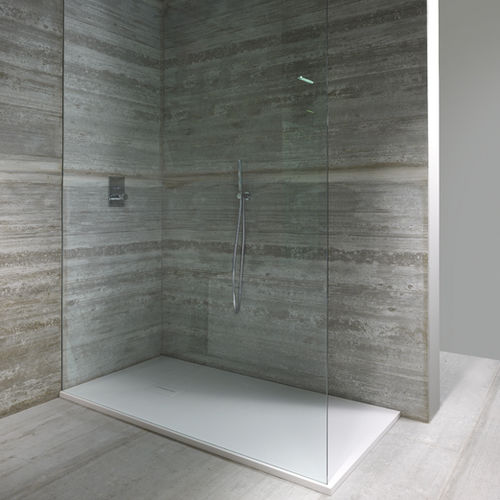 Bac à douche rectangulaire - PTTOFLAT 01 - CASA BATH - en marbre / avec canal d'écoulement