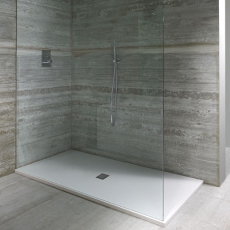 Bac à douche rectangulaire - PTTOFLAT 05 - CASA BATH - en marbre / avec canal d'écoulement