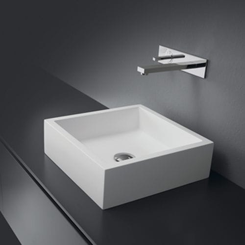 Vasque à poser - 01 - CASA BATH - en céramique / carrée / contemporaine