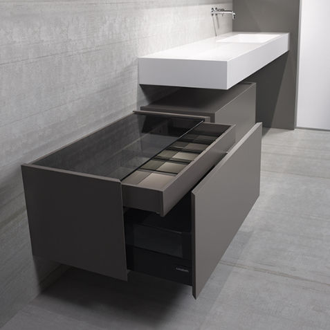 Meuble vasque suspendu - MODERN 001 - CASA BATH - en bois / contemporain / avec tiroirs