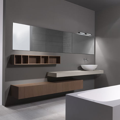 Meuble vasque suspendu - MODERN 007 - CASA BATH - en bois / contemporain / avec tiroirs