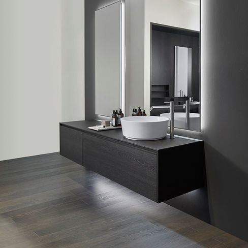 Meuble vasque suspendu - 03A-BO18 - CASA BATH - en bois / contemporain / avec tiroirs