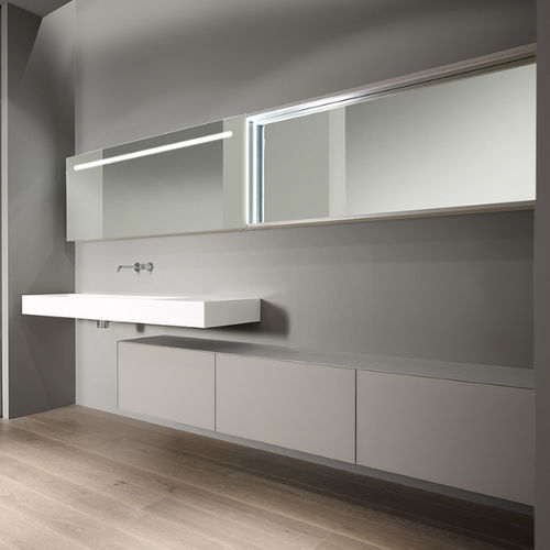 Meuble vasque suspendu - 1 - CASA BATH - en bois / contemporain / avec tiroirs