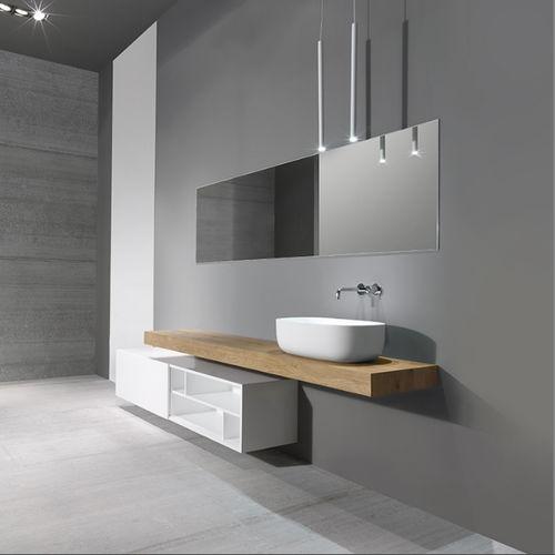 Meuble vasque suspendu - WOOD 004 - CASA BATH - en bois / contemporain / avec tiroirs