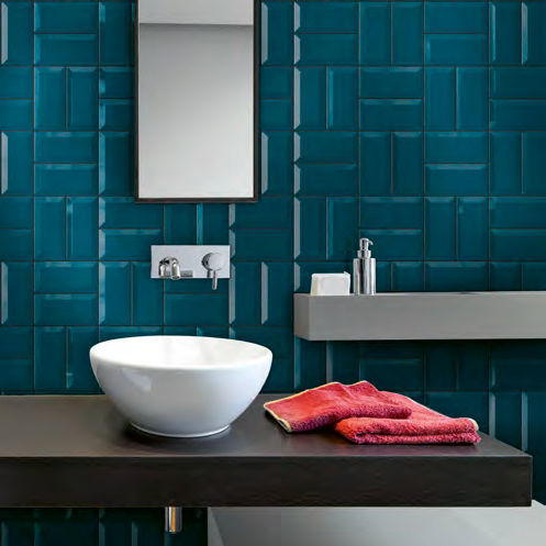 Carrelage en grès cérame - PETROLIO - CE.SI. - brillant / 3D / d'intérieur