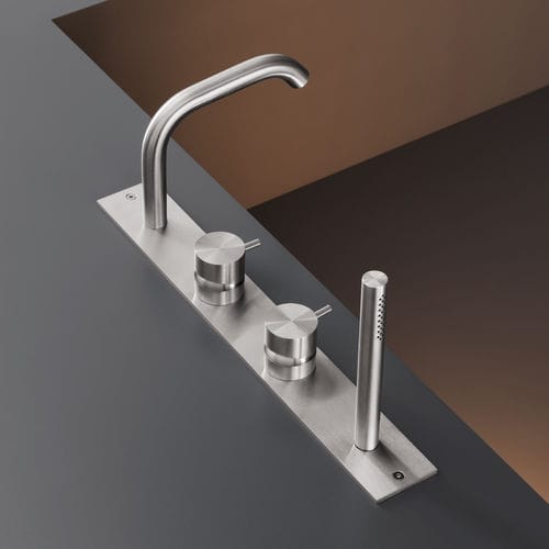 Mitigeur de baignoire - MIL88 - CEADESIGN - à poser / en acier inoxydable / 4 trous