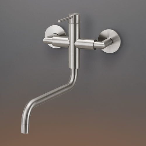 Mitigeur de vasque - GAS21 - CEADESIGN - mural / en acier inoxydable / 2 trous