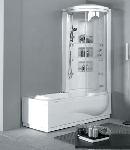 Baignoire-douche d'angle - STAR BOX - COLACRIL - encastrable / en acrylique