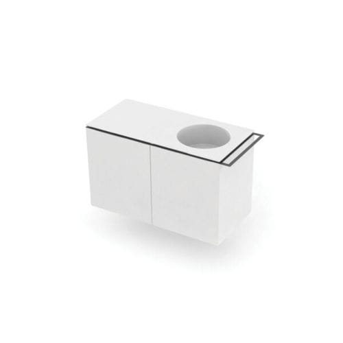 Meuble vasque double - REGOLO - COLAVENE - suspendu / en bois / en acier
