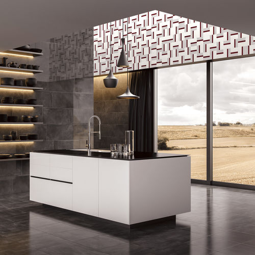 Carrelage en céramique - EVOLUTION - DOMINO - poli / de cuisine / de salle de bain