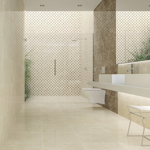 Carrelage en grès cérame - CRISTAL 	 - DOMINO - poli / de salle de bain / mural