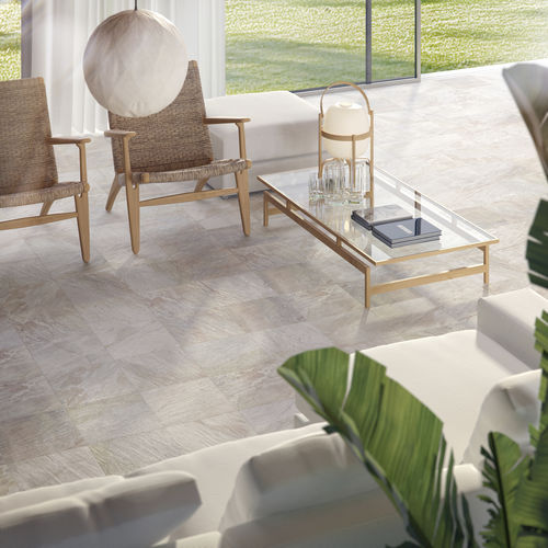 Carrelage en grès cérame - GARLAND - DOMINO - poli / d'extérieur / de salon