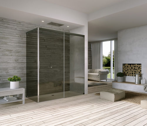 Douche en verre - ACQUA 5000: XTW2 L , XW2 L - DUKA - à porte coulissante / rectangulaire