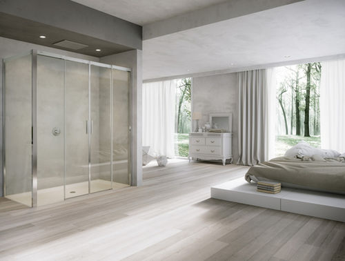 Paroi de douche battante - ACQUA R 5000: QT4 - DUKA - d'angle