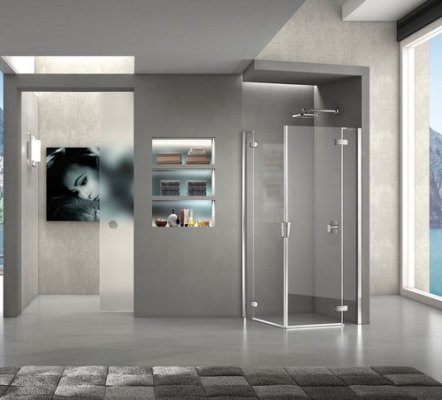 Paroi de douche battante - PURA R 5000: PR-T2 E - DUKA - d'angle