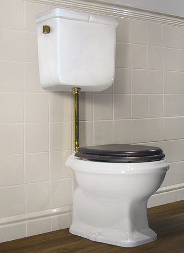 WC à poser - SATRES - ETRURIA - en céramique / avec chasse d'eau apparente / traditionnel