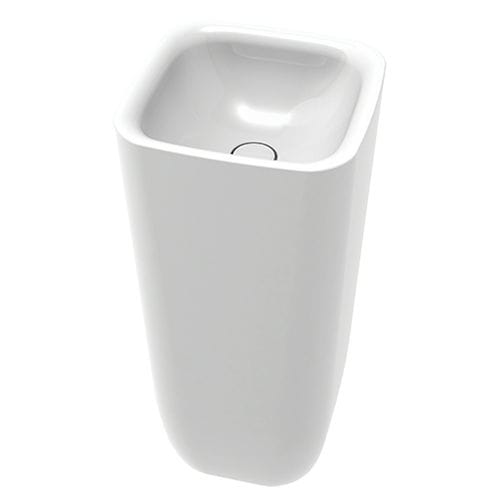 Vasque sur pied - MUS15-NO - GRAFF - en Solid Surface / carrée / 1 trou