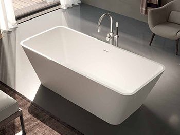 Baignoire à poser - KV61 - HIDRA - pour habitat / en Solid Surface / contemporaine