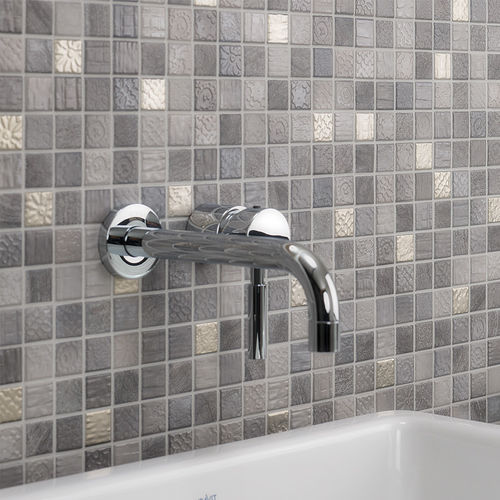 Mosaïque en grès cérame - TRACES : LAVA GREY MIX - JASBA MOSAIK - texturée / de cuisine / de salle de bain