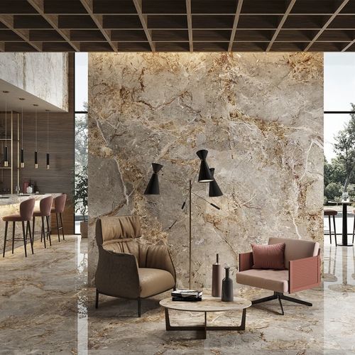 Carrelage en grès cérame - BRECCIA ARGENTUM - LA FABBRICA AVA - brillant / d'intérieur / de salon