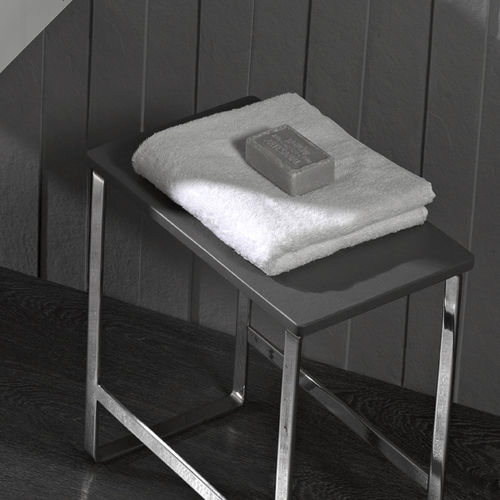 Tabouret contemporain - ACQUABELLA - en bois / avec piètement en aluminium / de salle de bain