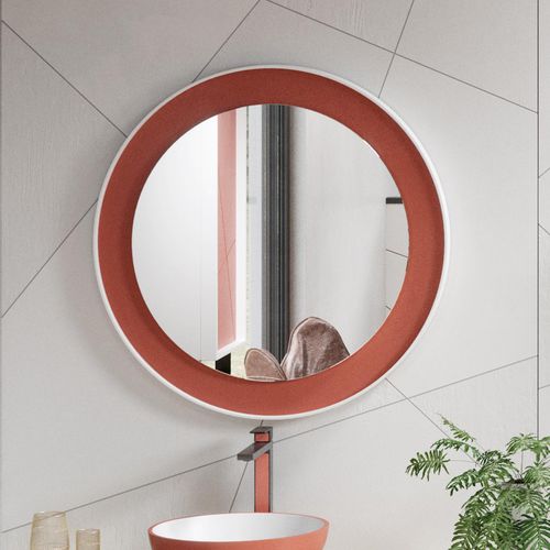 Miroir de salle de bain mural - MOON - ACQUABELLA - contemporain / rond / en composite