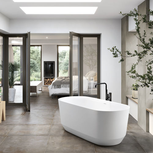 Baignoire ovale - VENET - ACQUABELLA - en îlot / pour habitat / en composite