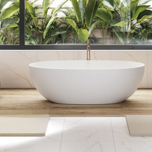 Baignoire ovale - LECH - ACQUABELLA - en îlot / pour habitat / en composite