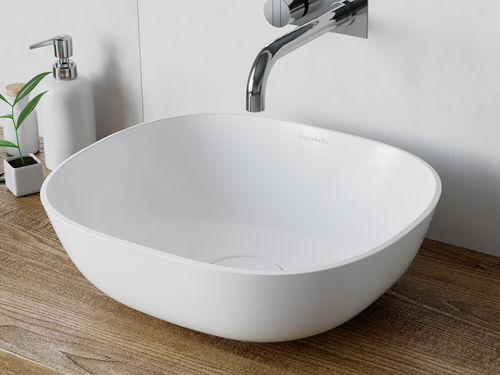 Vasque à poser - VARS XL - ACQUABELLA - en céramique / carrée / sans trou